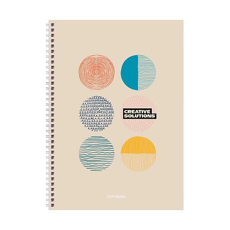 Тетрадь 80л., А4, клетка, на гребне BG "Creative solutions"