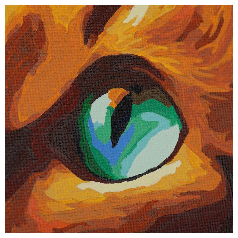 Картина по номерам на холсте с глиттером ТРИ СОВЫ "Кот и бабочка", 30*40, с акриловыми красками и кистями