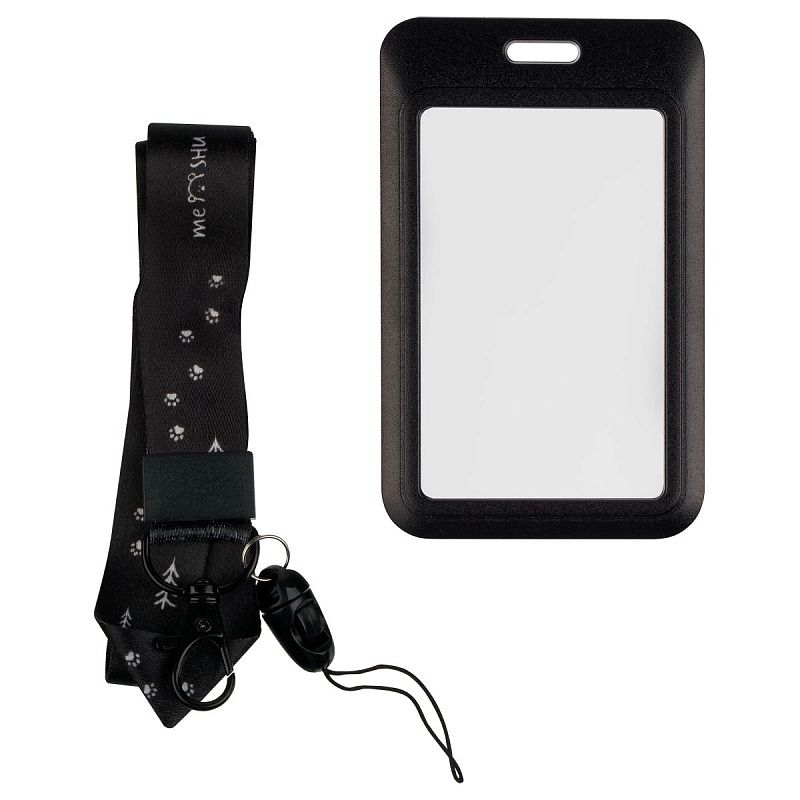 Бейдж вертикальный MESHU "Тайга", 110*70мм, лента с карабином,  3D печать, опп пакет, европодвес