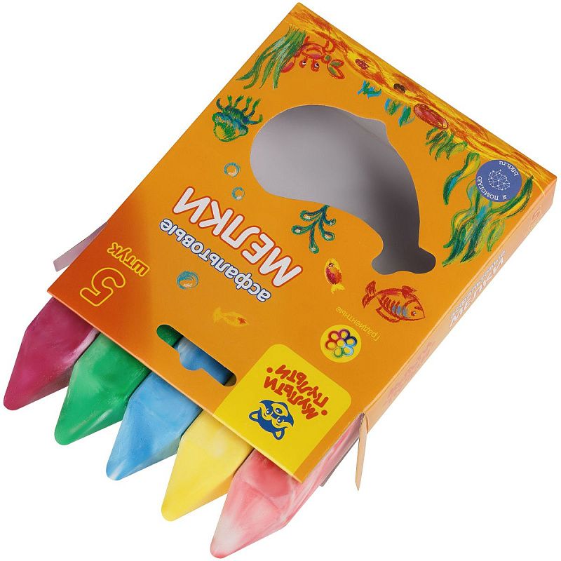 Мелки градиентные для асфальта Мульти-Пульти, 5шт., 5цв., картонная коробка, европодвес 