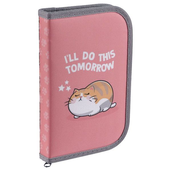 Пенал 1 отделение, 200*130 ArtSpace "Cute Cats", доп. секция, ткань