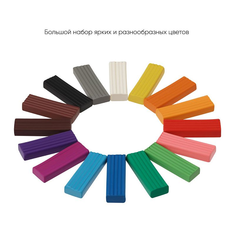 Пластилин Гамма "Мультики", 16 цветов, 320г, со стеком, картон. упаковка