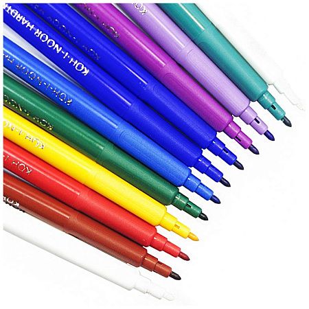 Фломастеры Koh-I-Noor "Magic", 10+2цв., трехгранные, ПВХ, европодвес