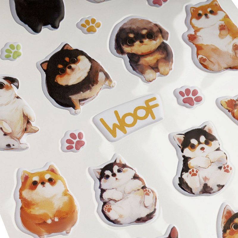 Наклейки объемные MESHU "Woof", 10*23см, инд. уп., европодвес