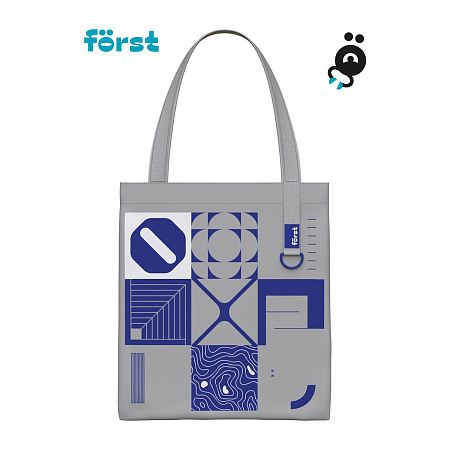 Сумка-шоппер Först "Digital geometric" 40*35см, 1 отделение 