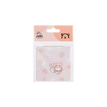 Зеркальце карманное складное MESHU "Peach meow"
