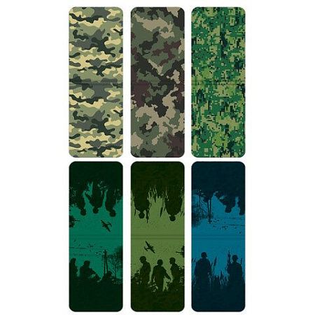 Закладки для книг МАГНИТНЫЕ, "MILITARY", набор 6 шт., 35х25 мм, BRAUBERG, 113164 