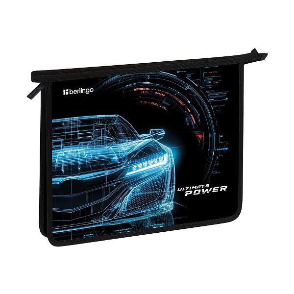 Папка для тетрадей 1 отделение, А5 Berlingo "Ultimate power", 240*205*40мм, пластик, на молнии