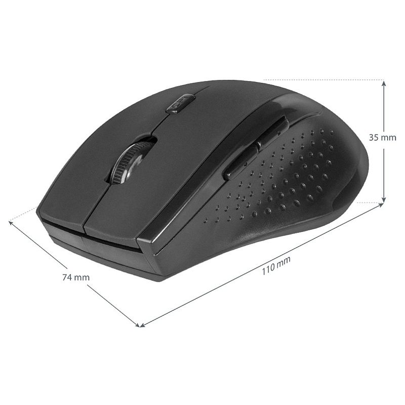 Мышь беспроводная Defender Accura MM-365, черный, 5btn+Roll