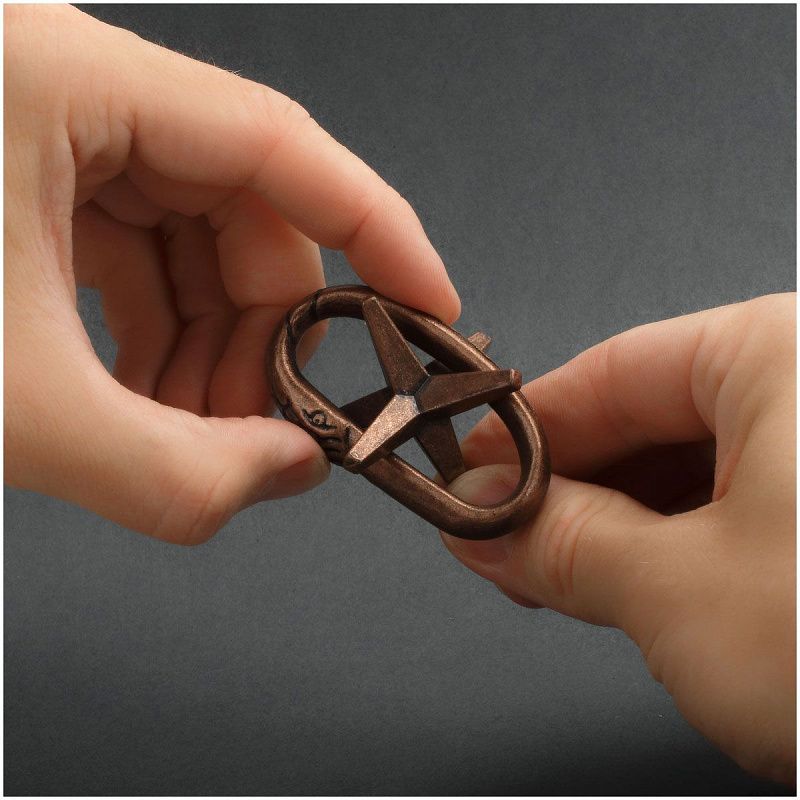 Головоломка металлическая большая ТРИ СОВЫ "Звезда", 2 уровень сложности 