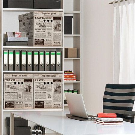 Короб для хранения из микрогофрокартона 380х280х315 мм, КОМПЛЕКТ 3 ШТ., BRAUBERG HOME "Газета", 271822 