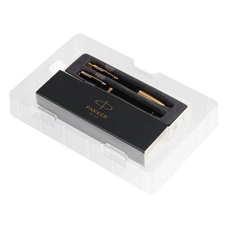 Набор Parker "Urban Duo": ручка шариковая Urban Black GT, синяя, 1,0мм  + перьевая ручка Urban Black GT 