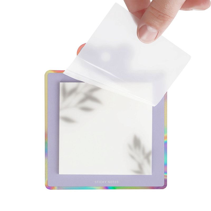 Самоклеящийся блок MESHU "Shadow", 76*76 мм, 50 л., прозрачный, европодвес