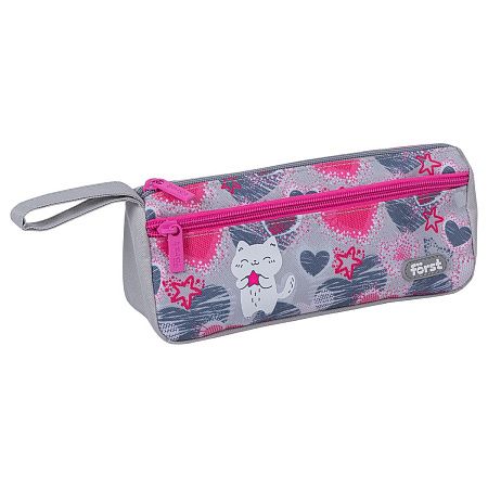 Пенал мягкий 1 отделение, 1 карман, 220*100*60 Först "Star kitty", текстиль