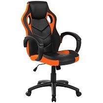УЦЕНКА-Кресло игровое Helmi HL-S07 "Boost", экокожа/ткань черная/оранжевая