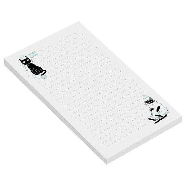 Блок для записей MESHU "Freak cats", 10*17см, 50л., на склейке
