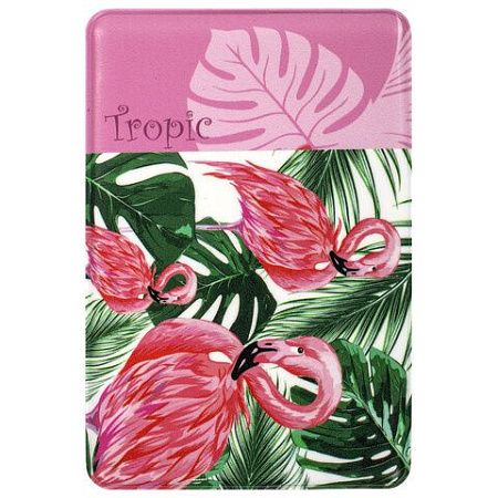 Обложка-карман для проездных документов, карт, пропусков "Tropic", 100х65 мм, ПВХ, фотопечать ассорти, STAFF, 237595 
