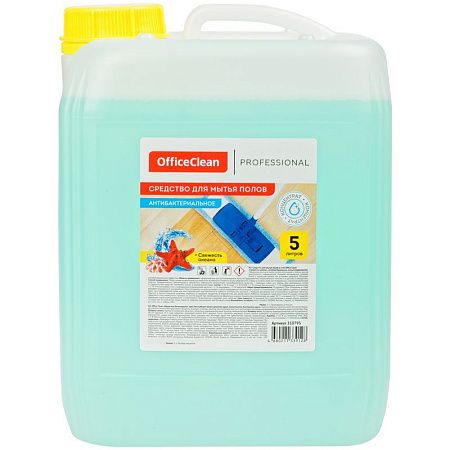Средство для мытья полов OfficeClean Proffesional "Антибактериальное. Свежесть океана", концентрат, 5л 
