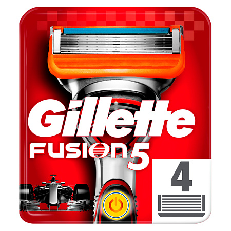 Кассеты для бритья сменные Gillette "Fusion. Power", 4шт. (ПОД ЗАКАЗ) 