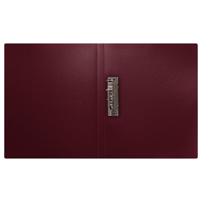 Папка с боковым зажимом СТАММ "Диагональ" А4, 17мм, 700мкм, пластик, гранат 