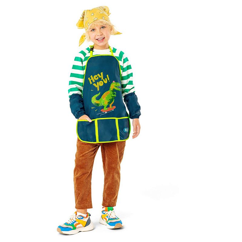 Фартук с нарукавниками Först "Catch up", 53,5*44,5см, 3 кармана, синий 