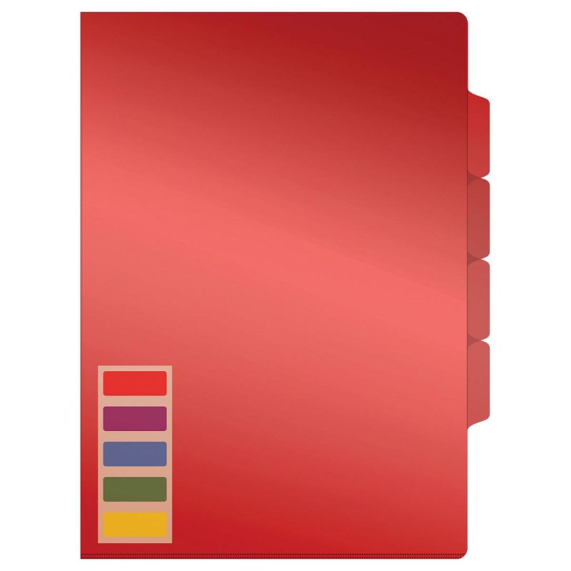 Папка-уголок СТАММ А4, 150мкм, 3 отделения, ассорти 