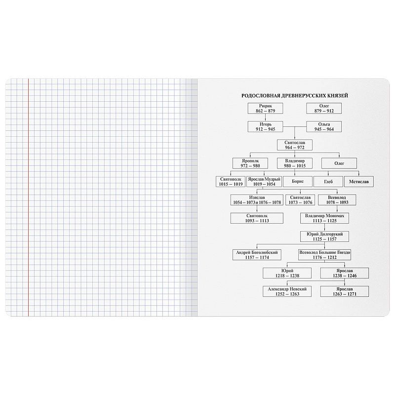 Тетрадь предметная 48л. BG "Минимализм" - История, выб.лак