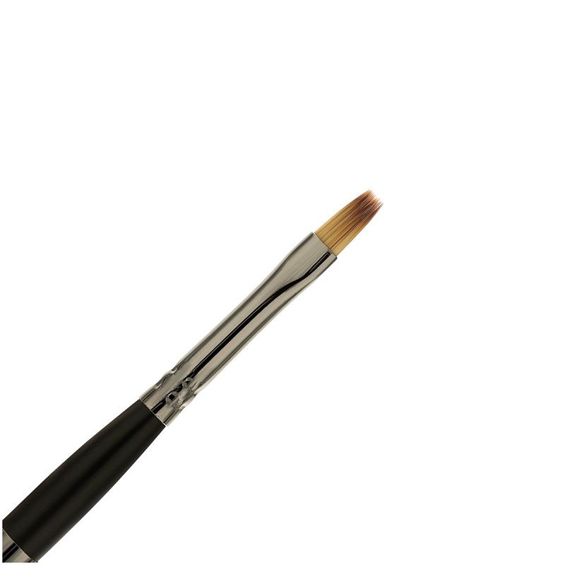 Кисть художественная синтетика Гамма "Модерн", двухсторонняя, круглая №6, плоская №5, складная ручка