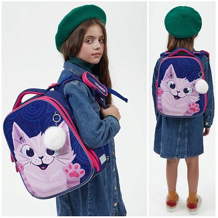 Ранец Berlingo Expert "Scary cat" 37*28*16см, 2 отделения, 2 кармана, анатомическая спинка 