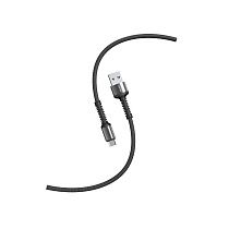 Кабель Smartbuy S26, USB - micro-USB, 3A output, нейлоновая оплетка, 1м, черный