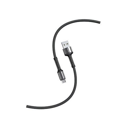 Кабель Smartbuy S26, USB - micro-USB, 3A output, нейлоновая оплетка, 1м, черный