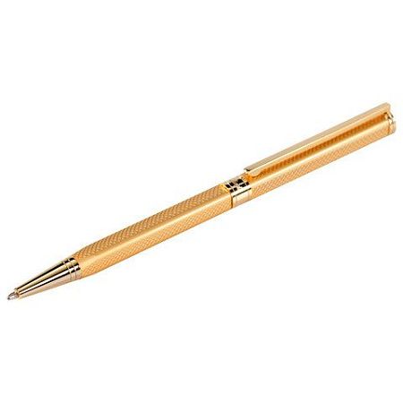 Ручка подарочная шариковая GALANT "Stiletto Gold", тонкий корпус, золотистый, золотистые детали, пишущий узел 0,7 мм, синяя, 140527 