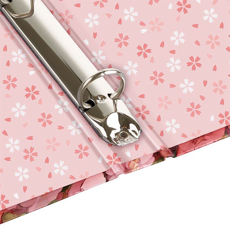 Папка-портфолио 7БЦ А4 BG, на 4 кольцах, для школьницы "Котёнок в цветах", 20 файлов 