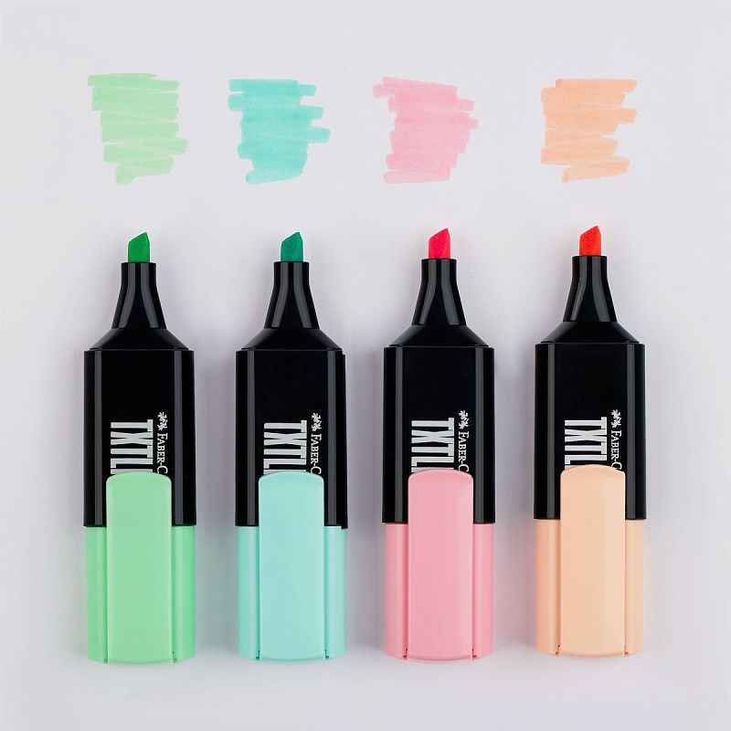 Набор текстовыделителей Faber-Castell "Pastel mini" 04 цв., пастельные ассорти, 1-5мм, картон, европодвес 