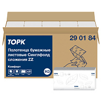 Полотенца бумажные лист. Tork "Advanced"(ZZ-сл)(Н3), 2-слойные, 200л/пач., 23*23см, белые