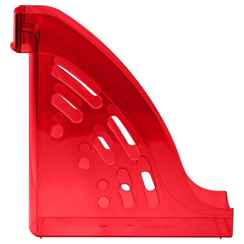 Лоток для бумаг вертикальный СТАММ "Эксперт", тонированный, вишня, ширина 95мм