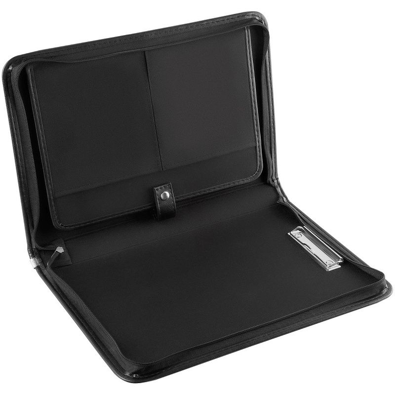 Папка деловая OfficeSpace "Venezia" кожзам, на молнии, зажим для бумаг 