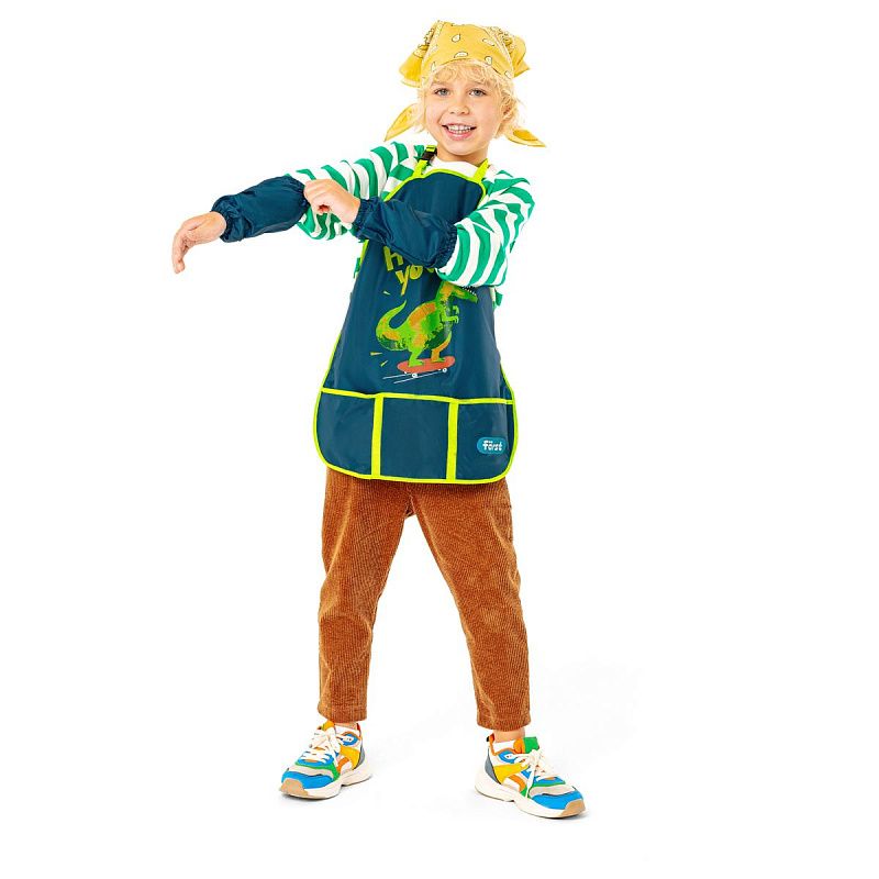 Фартук с нарукавниками Först "Catch up", 53,5*44,5см, 3 кармана, синий 