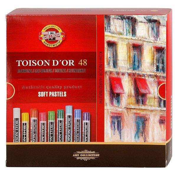Пастель художественная Koh-I-Noor "Toison D`or", 48 цветов, картон. упаковка