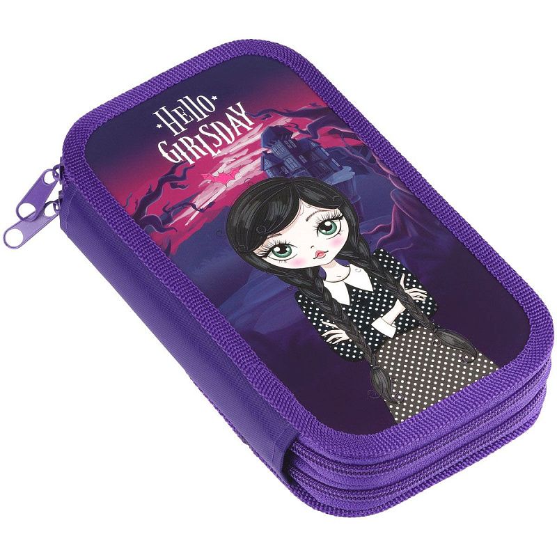 Пенал 2 отделения, 190*105 ArtSpace "GirlsDay", ламинированный картон 