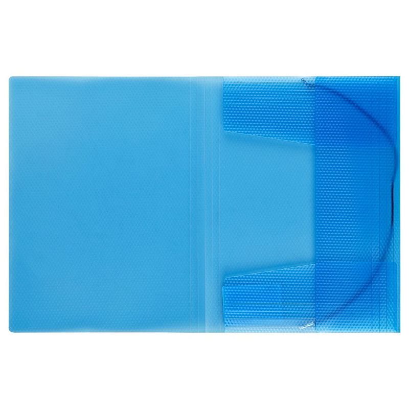 Папка на резинке СТАММ "Кристалл" А4, 500мкм, пластик, синяя 