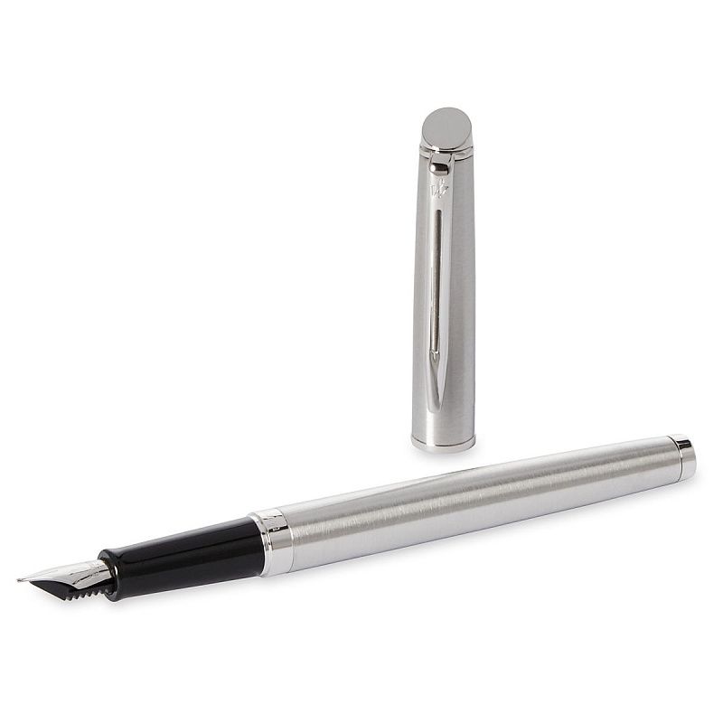 Ручка перьевая Waterman "Hemisphere Stainless Steel PT" синяя, 0,8мм, подарочная упаковка 