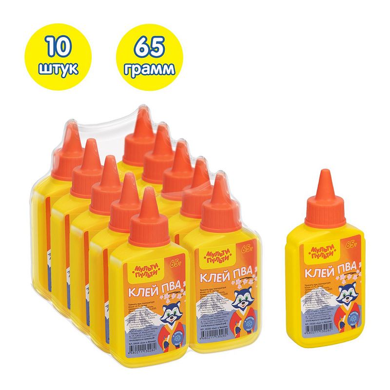 Клей ПВА Мульти-Пульти "Енот в Японии", 65г