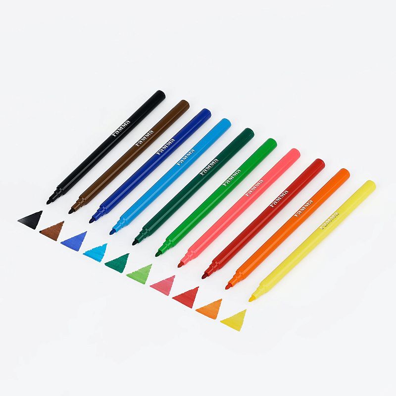 Фломастеры Гамма "Мультики", 10цв., смываемые, картон. упак., европодвес