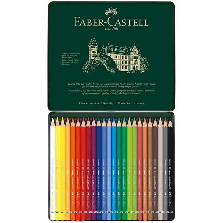 Карандаши акварельные художественные Faber-Castell "Albrecht Dürer", 24цв., метал. коробка