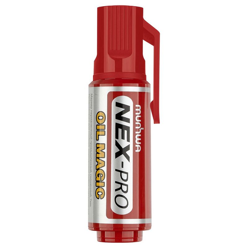 Маркер перманентный промышленный MunHwa «Nex-Pro Oil Magic» красный, скошенный, 7мм 