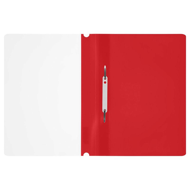 УЦЕНКА - Папка-скоросшиватель пластик. СТАММ А4, 160мкм, красная с прозр. верхом 