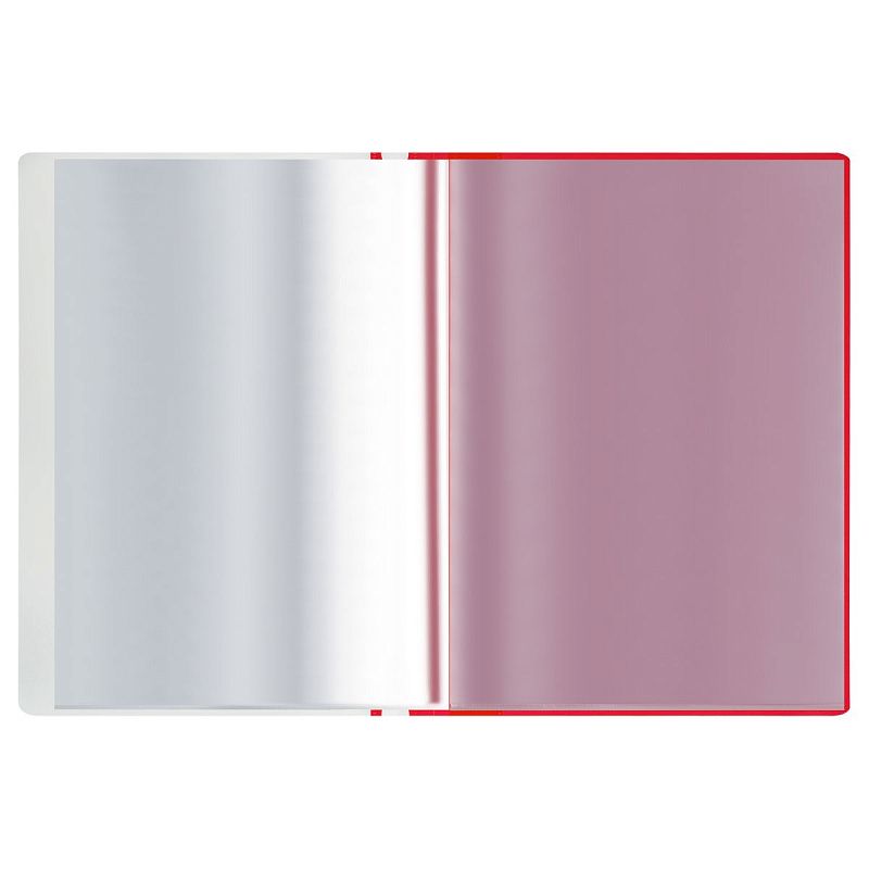 Папка-скоросшиватель с 10 вкладышами СТАММ с перфорацией, А4, 160мкм, пластик, красная 