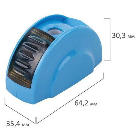 Точилка BRAUBERG "Roll", с контейнером, пластиковая, корпус ассорти, 228464 