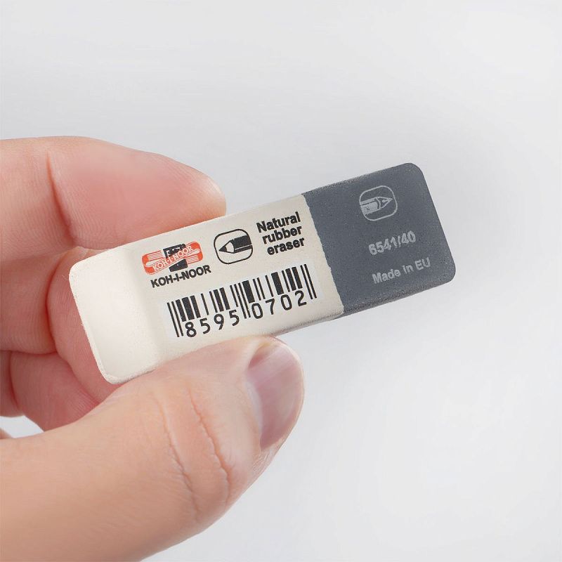 Ластик Koh-I-Noor "Sanpearl" 40, скошенный, комбинированный, натуральный каучук, 57*19,5*8мм 